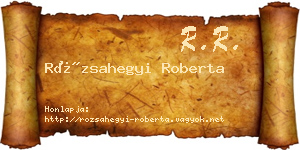 Rózsahegyi Roberta névjegykártya